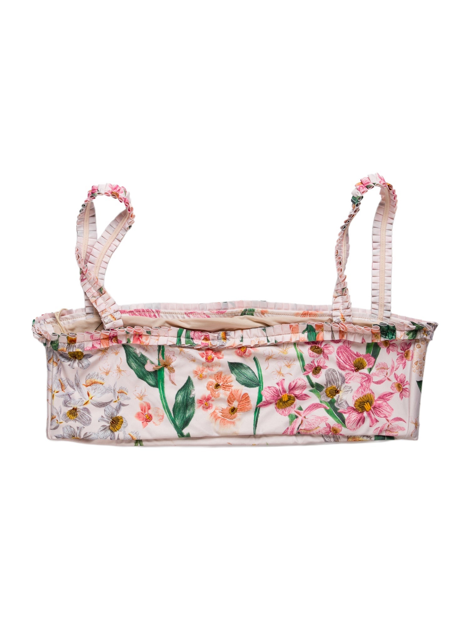 Agua by Agua Bendita Floral Print Pleated Accents Top w/ Tags