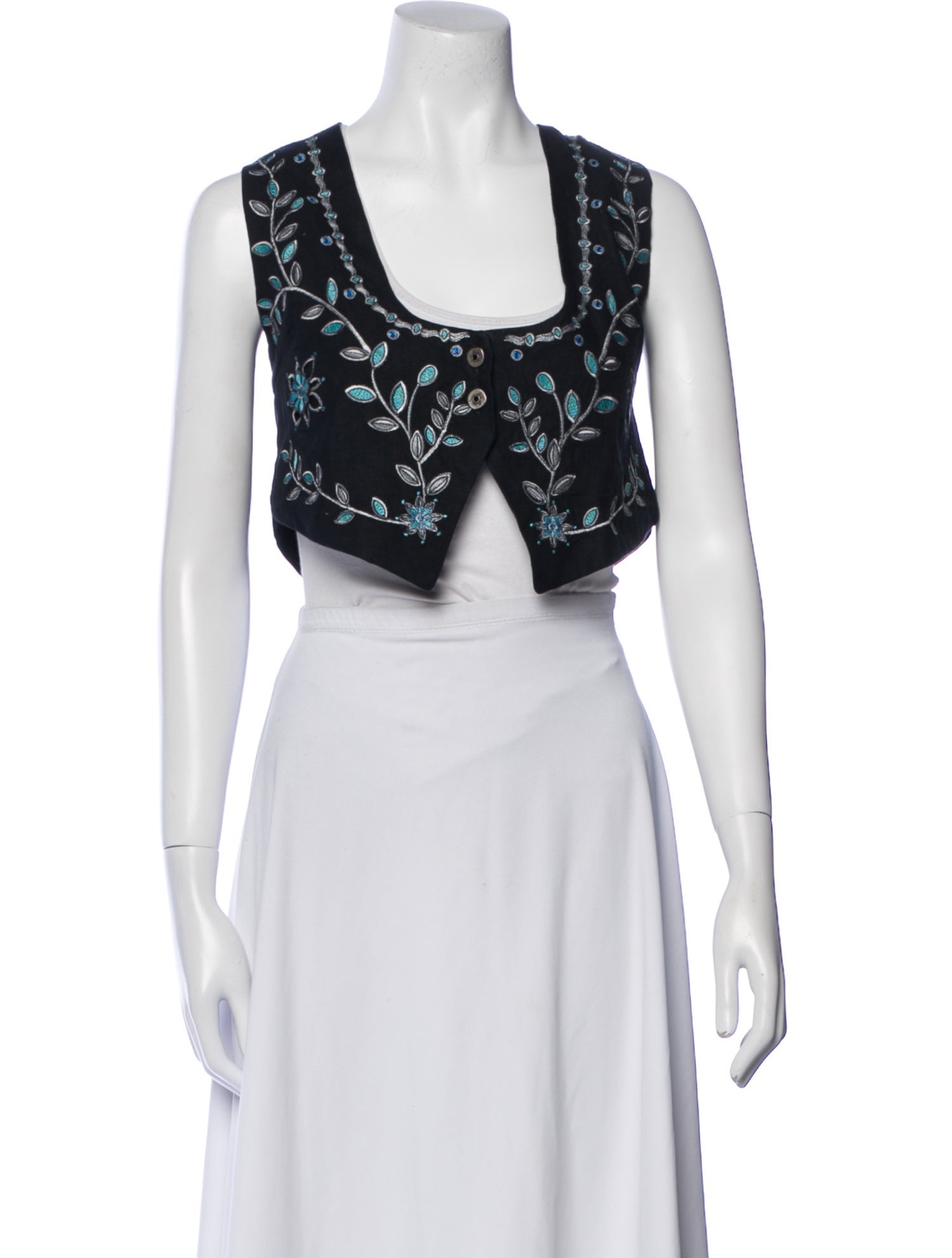 Agua by Agua Bendita Floral Print Vest w/ Tags