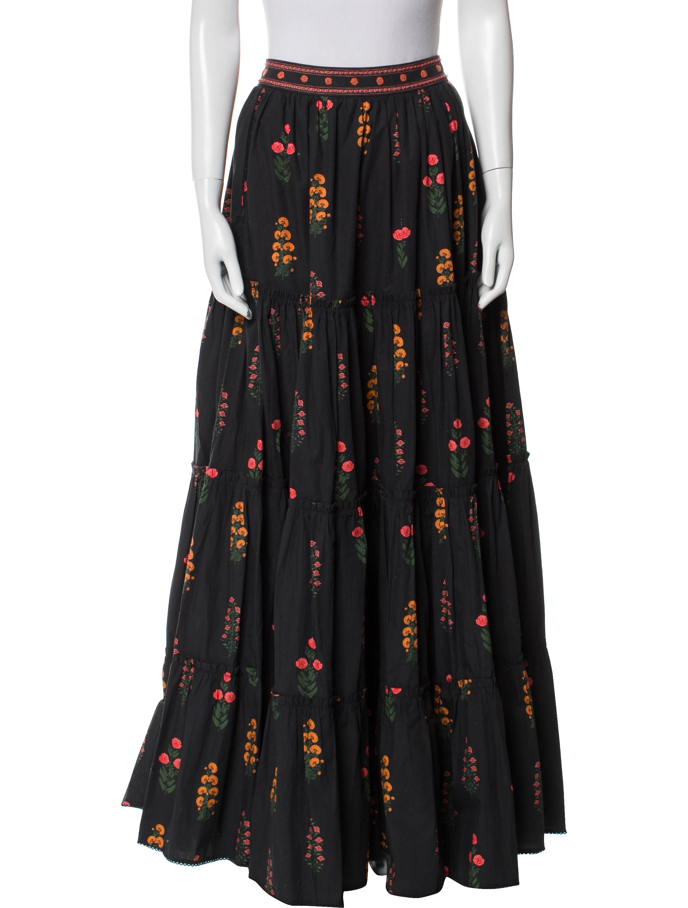 Agua by Agua Bendita Printed Long Skirt