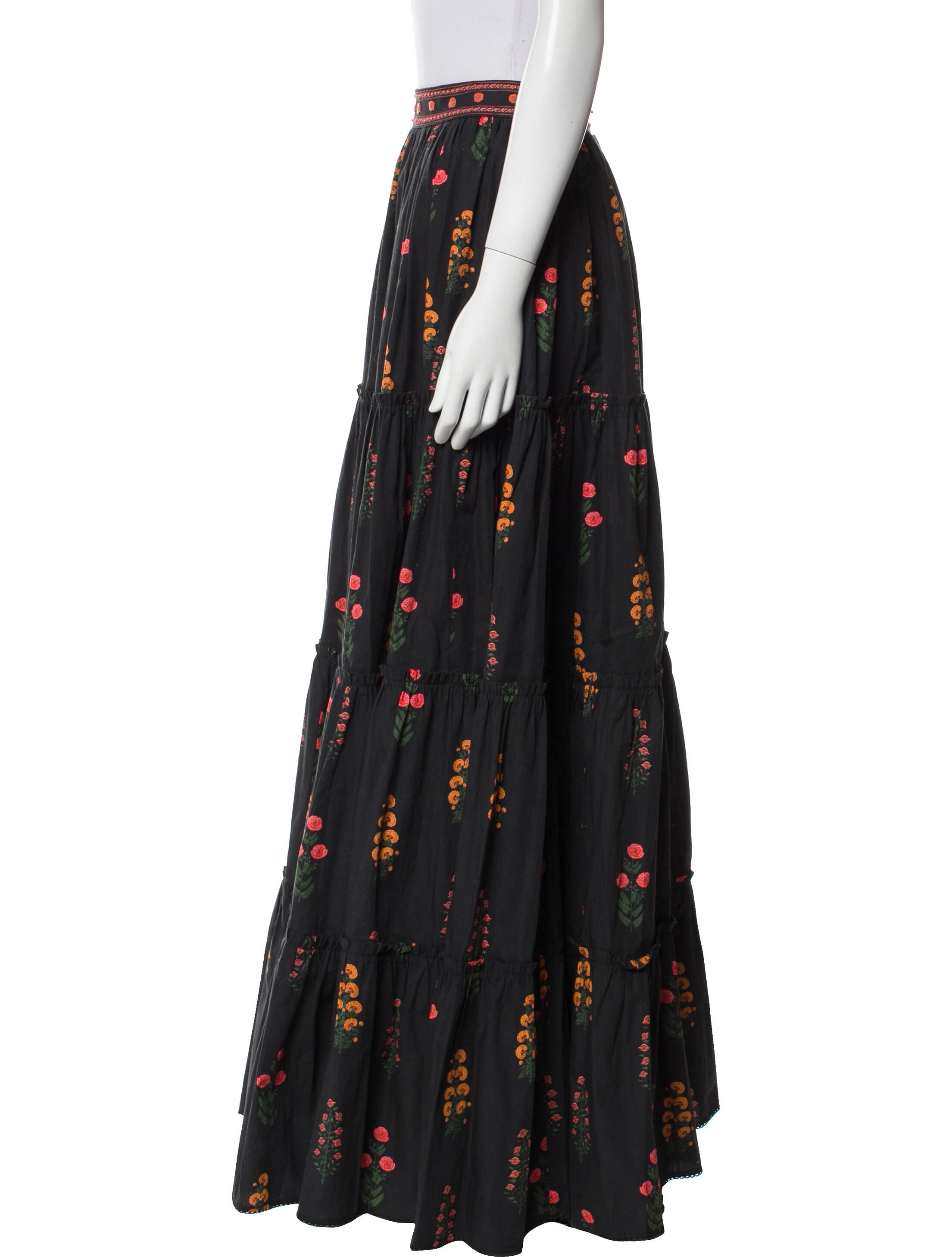 Agua by Agua Bendita Printed Long Skirt
