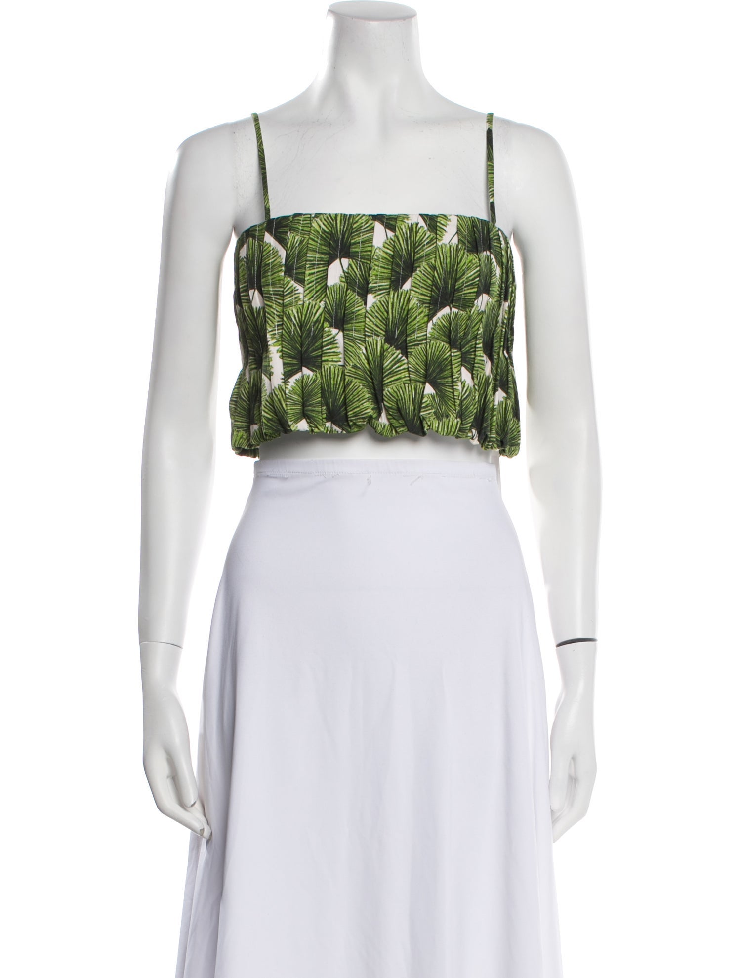 Agua by Agua Bendita Printed Square Neckline Crop Top