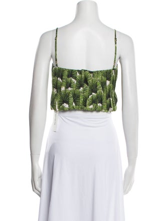 Agua by Agua Bendita Printed Square Neckline Crop Top