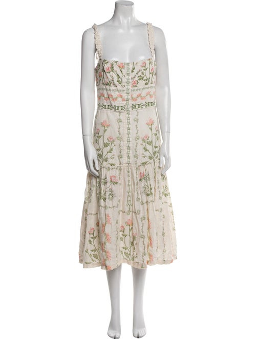 Agua by Agua Bendita Linen Midi Length Dress