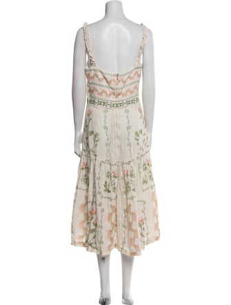 Agua by Agua Bendita Linen Midi Length Dress