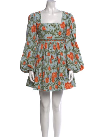 Agua by Agua Bendita Floral Print Mini Dress