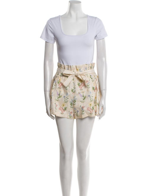 Agua by Agua Bendita Linen Floral Print Short Set