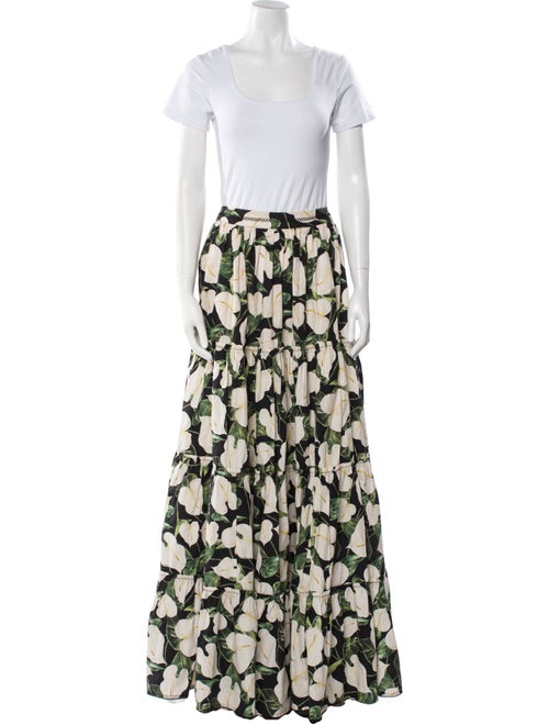 Agua by Agua Bendita Floral Print Pleated Accents Skirt Set