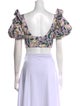 Agua by Agua Bendita Floral Print Off-The-Shoulder Crop Top