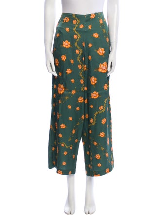 Agua by Agua Bendita Floral Print Wide Leg Pants