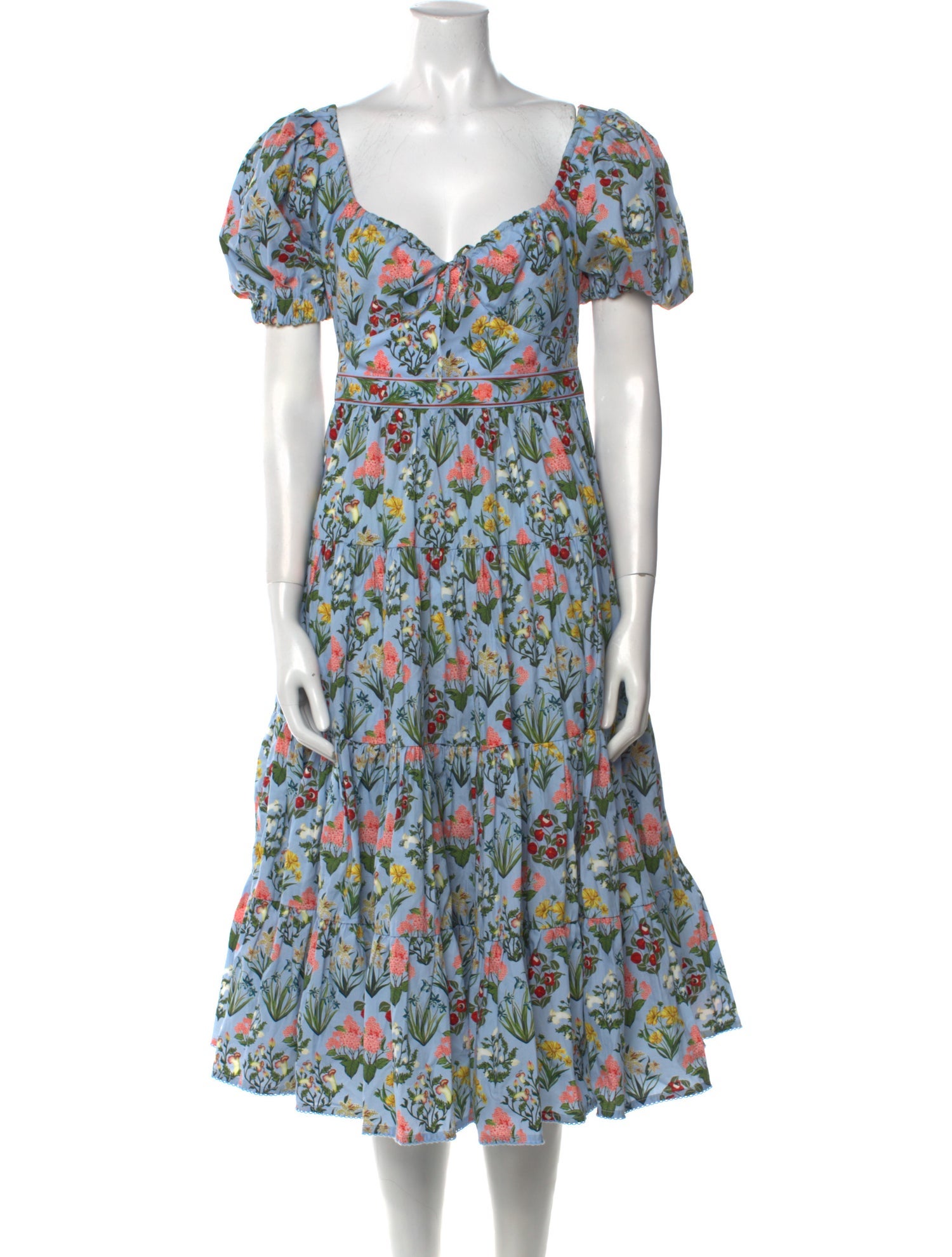 Agua by Agua Bendita Floral Print Midi Length Dress