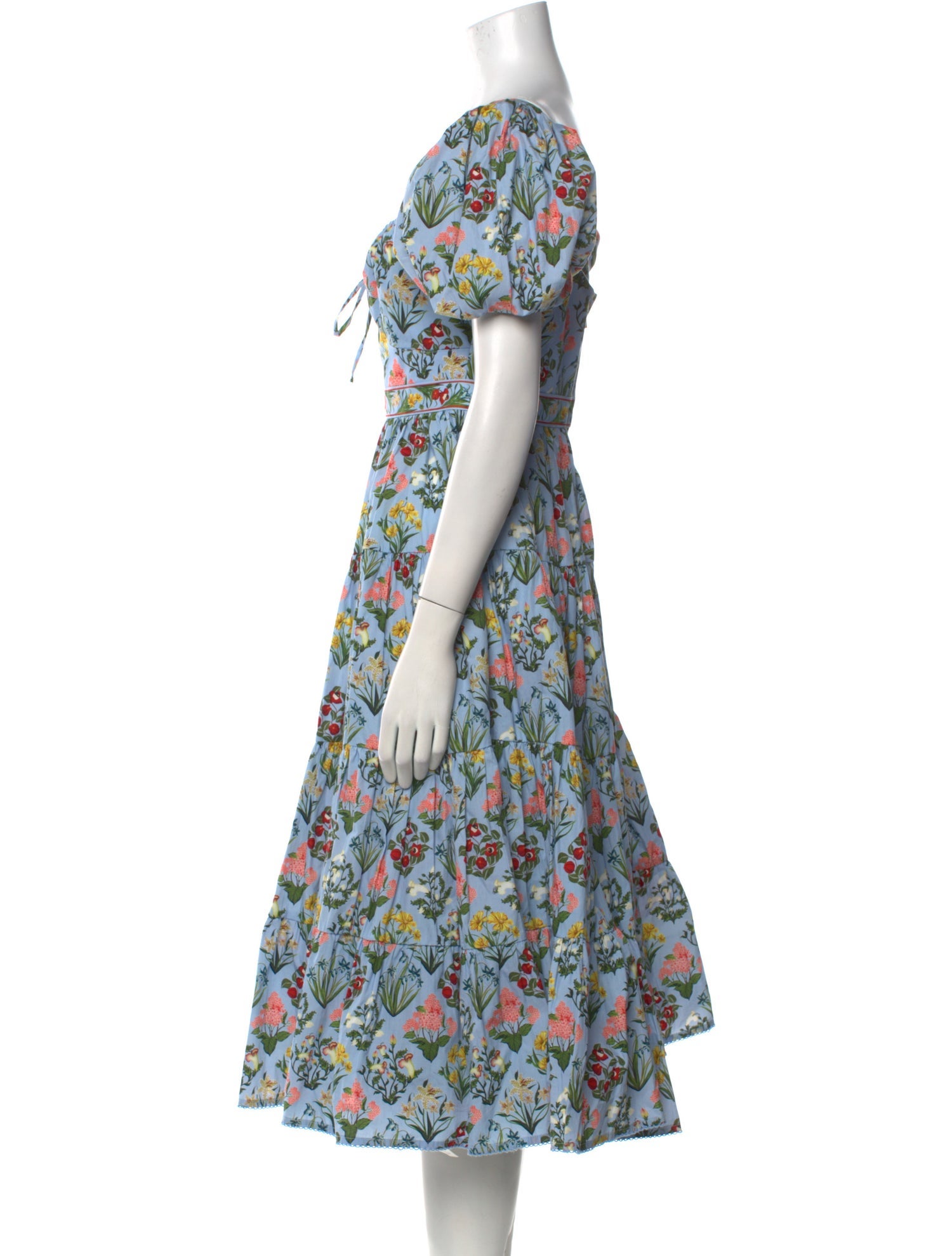 Agua by Agua Bendita Floral Print Midi Length Dress