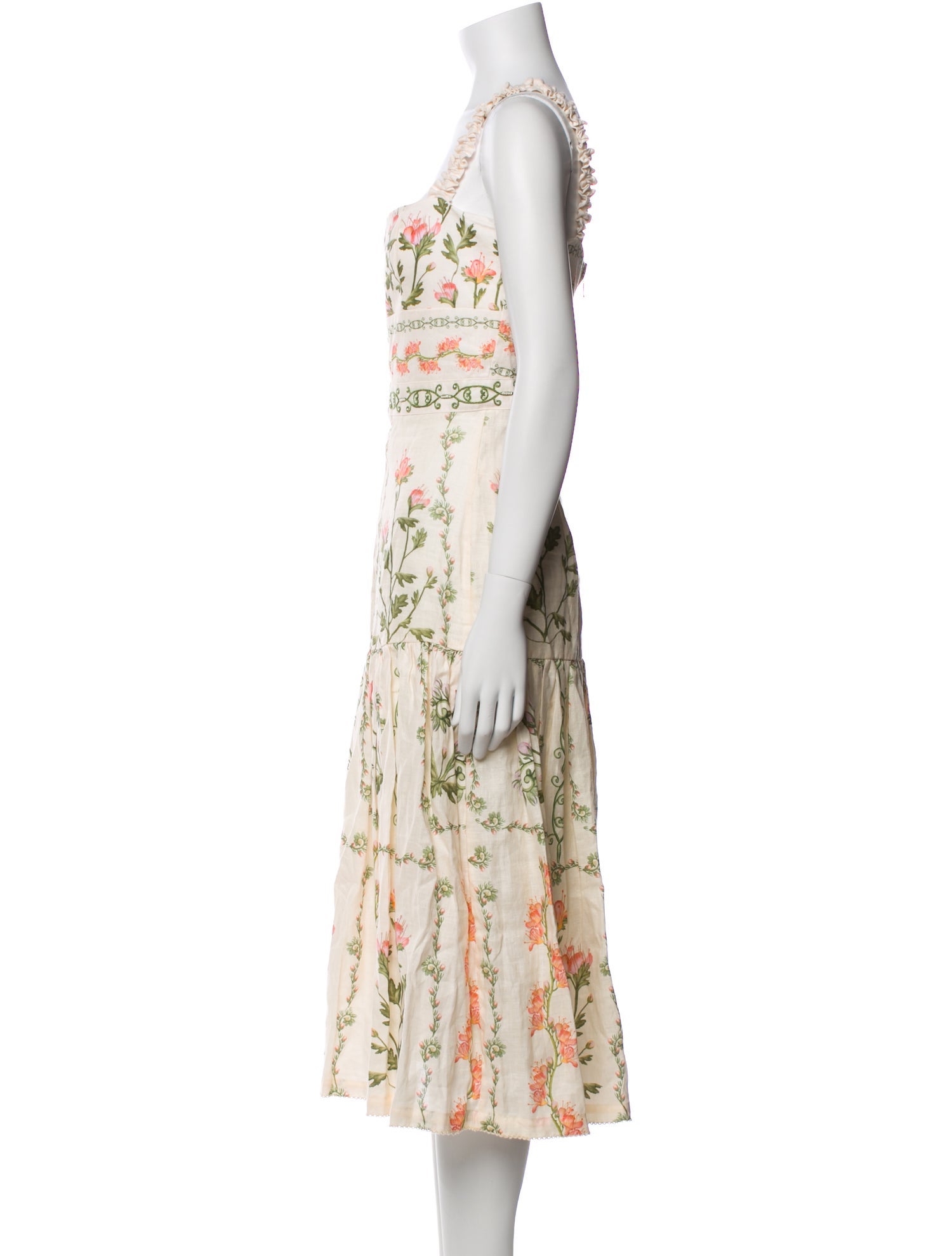 Agua by Agua Bendita Linen Midi Length Dress w/ Tags