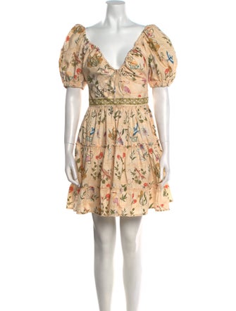Agua by Agua Bendita Floral Print Mini Dress