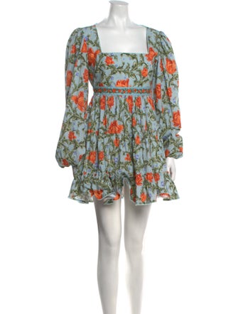 Agua by Agua Bendita Floral Print Mini Dress