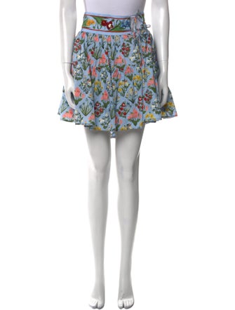 Agua by Agua Bendita Floral Print Mini Skirt