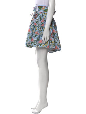 Agua by Agua Bendita Floral Print Mini Skirt
