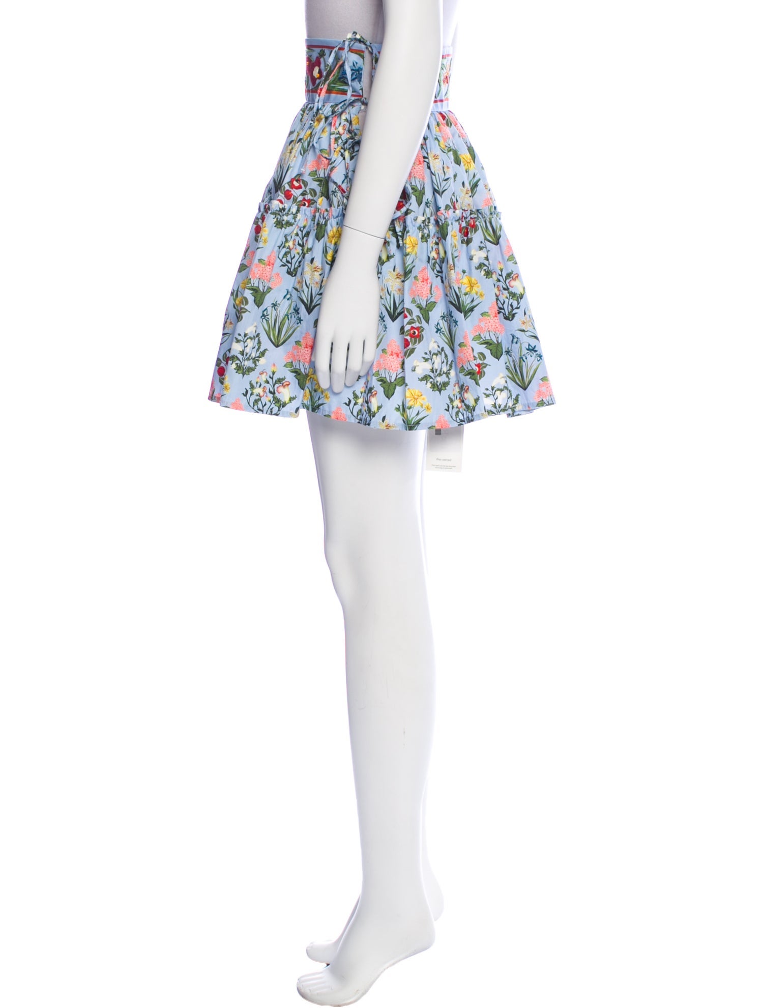 Agua by Agua Bendita Floral Print Mini Skirt w/ Tags