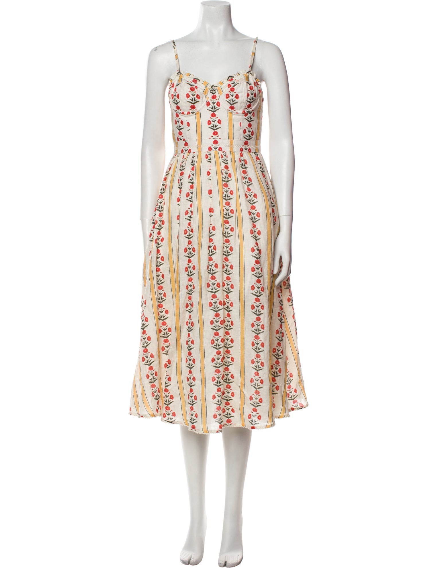 Agua by Agua Bendita Linen Midi Length Dress