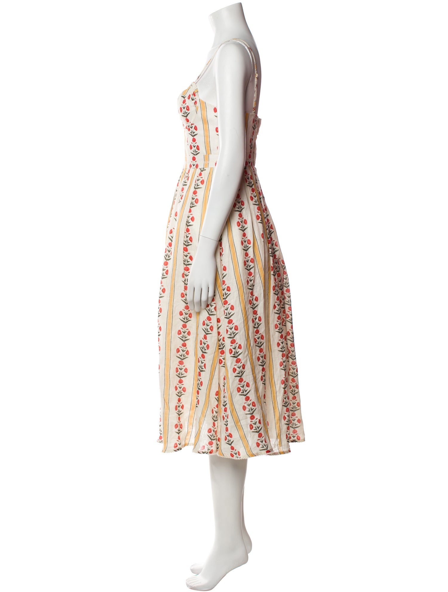 Agua by Agua Bendita Linen Midi Length Dress