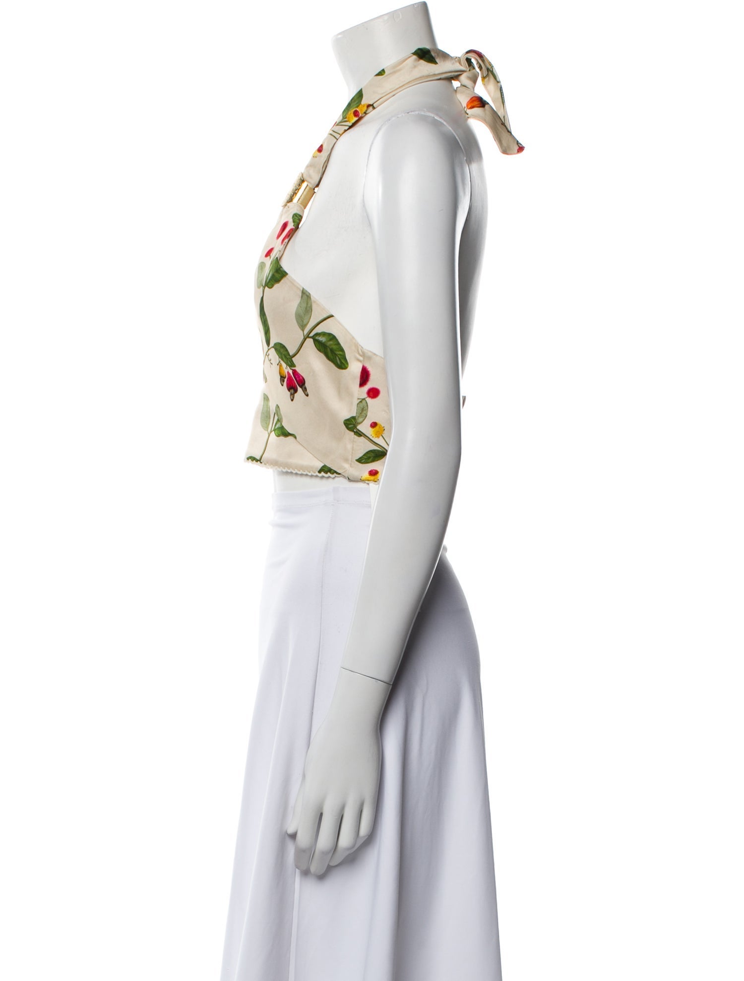 Agua by Agua Bendita Floral Print Halterneck Crop Top