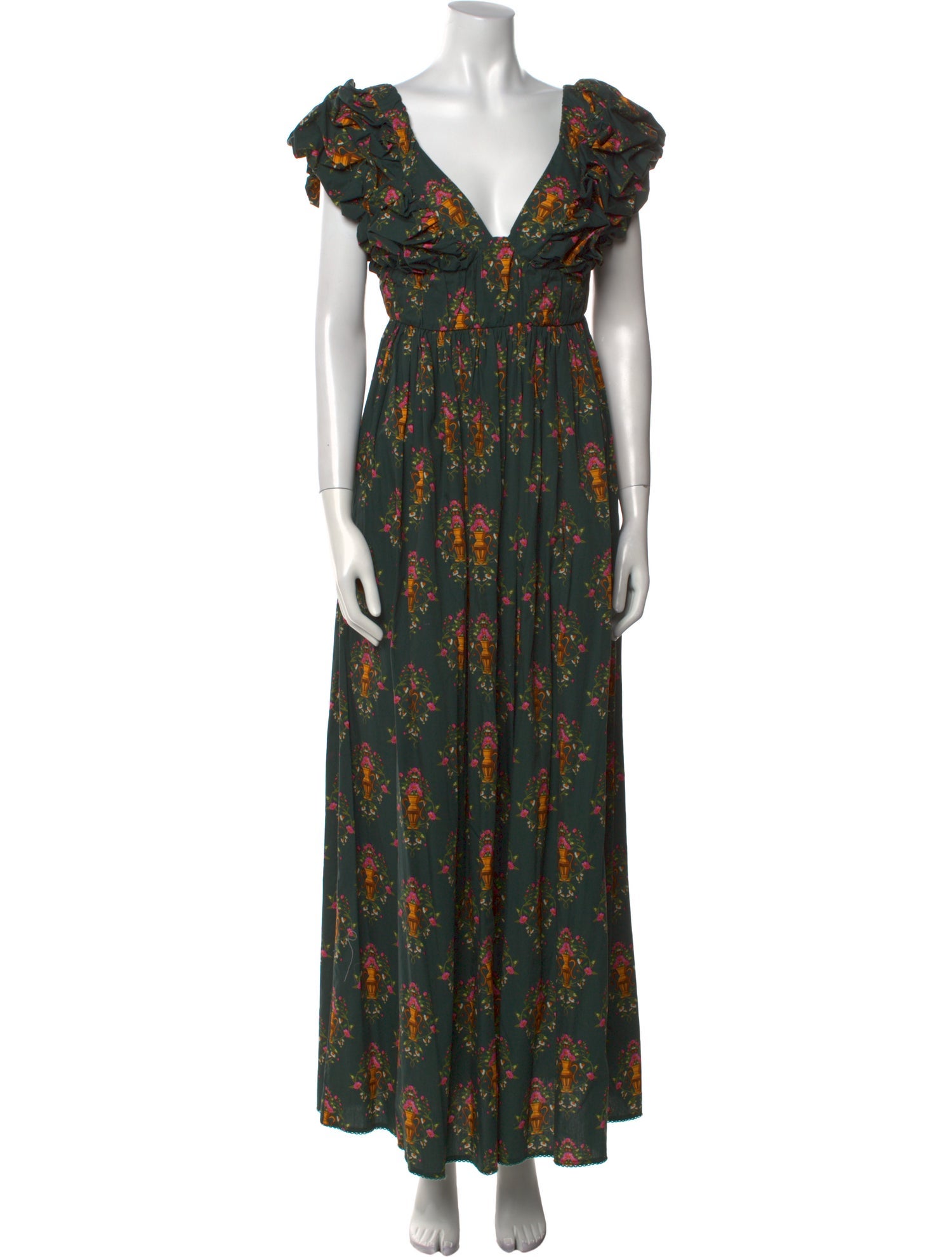 Agua by Agua Bendita Floral Print Long Dress w/ Tags