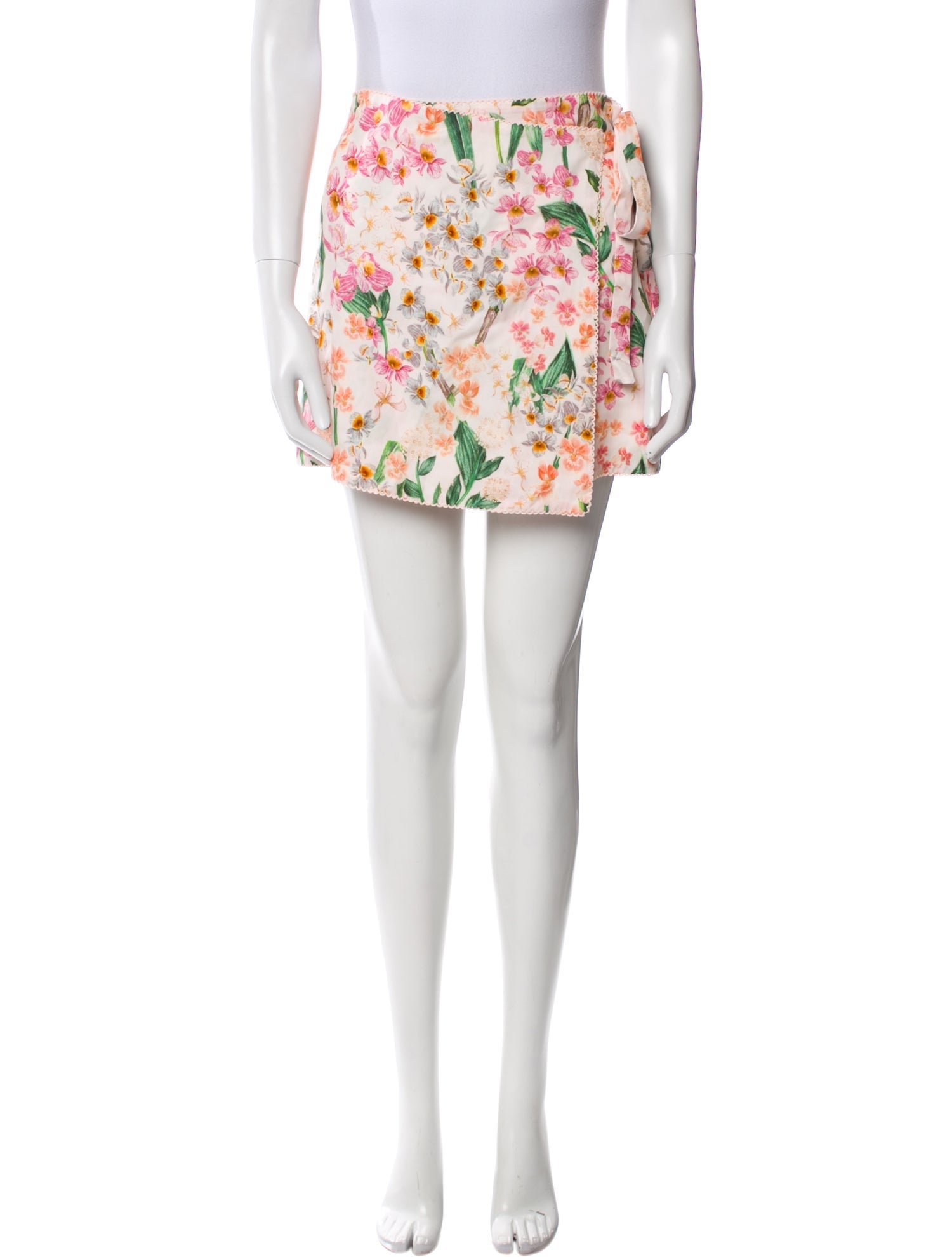 Agua by Agua Bendita Floral Print Scalloped Accent Cover-Up w/ Tags