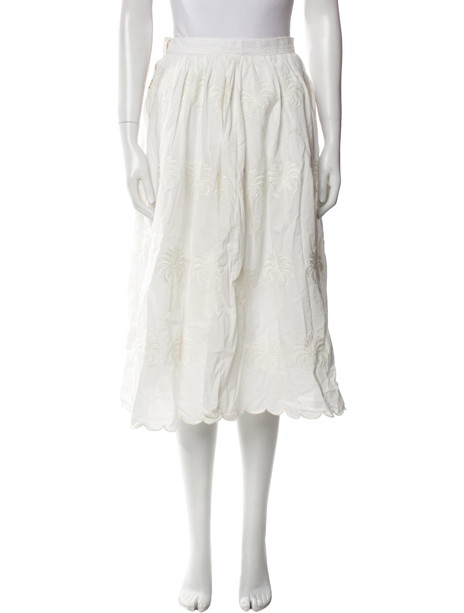 Agua by Agua Bendita Embroidered Accent Midi Length Skirt