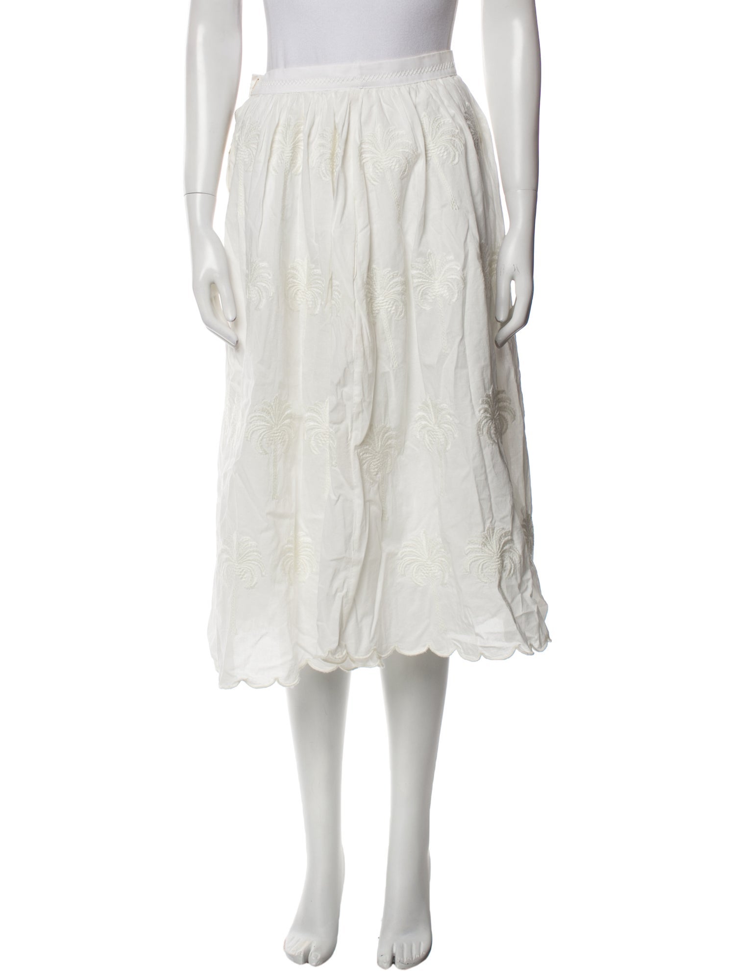 Agua by Agua Bendita Embroidered Accent Midi Length Skirt