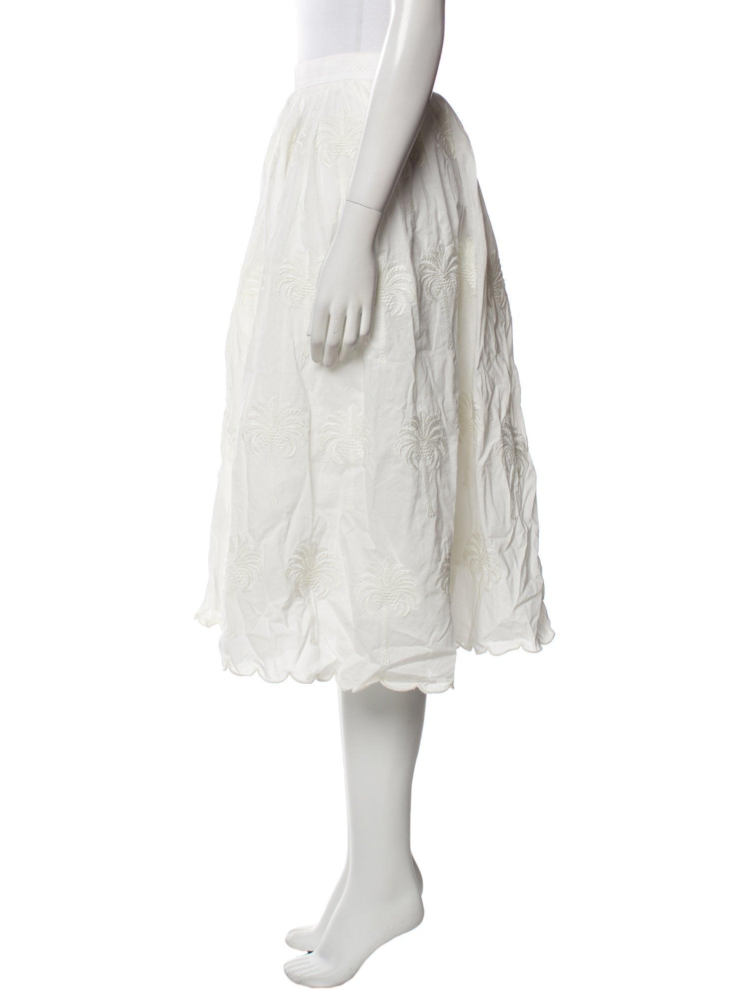 Agua by Agua Bendita Embroidered Accent Midi Length Skirt