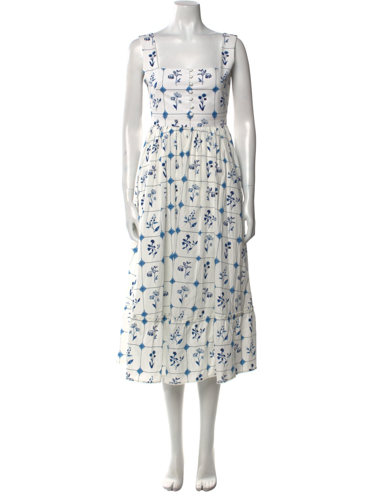 Agua by Agua Bendita Floral Print Midi Length Dress