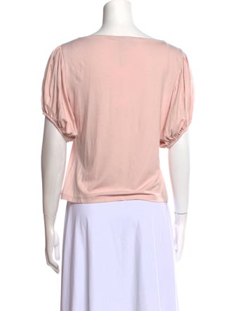 Arias Scoop Neck Short Sleeve Top