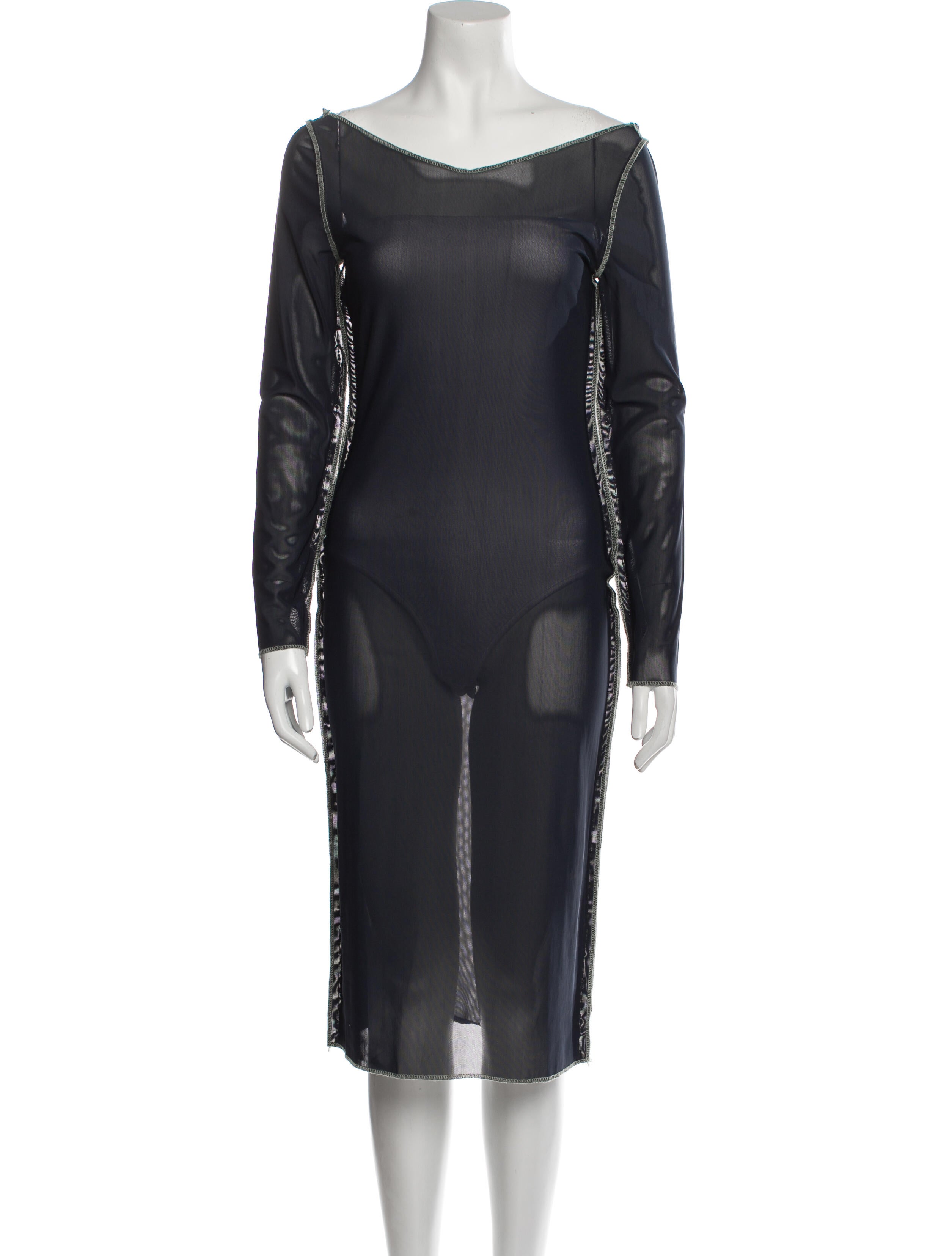 Arias Cowl Neck Midi Length Dress