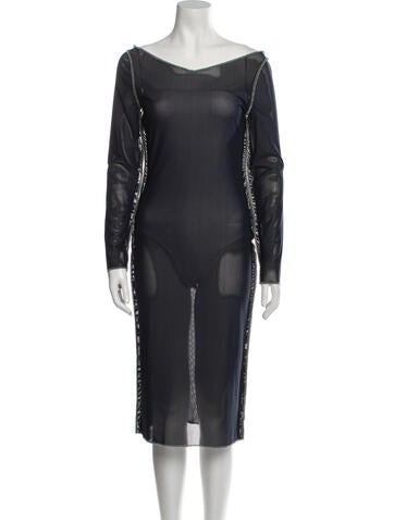 Arias Dresses Cowl Neck Midi Length Dress S