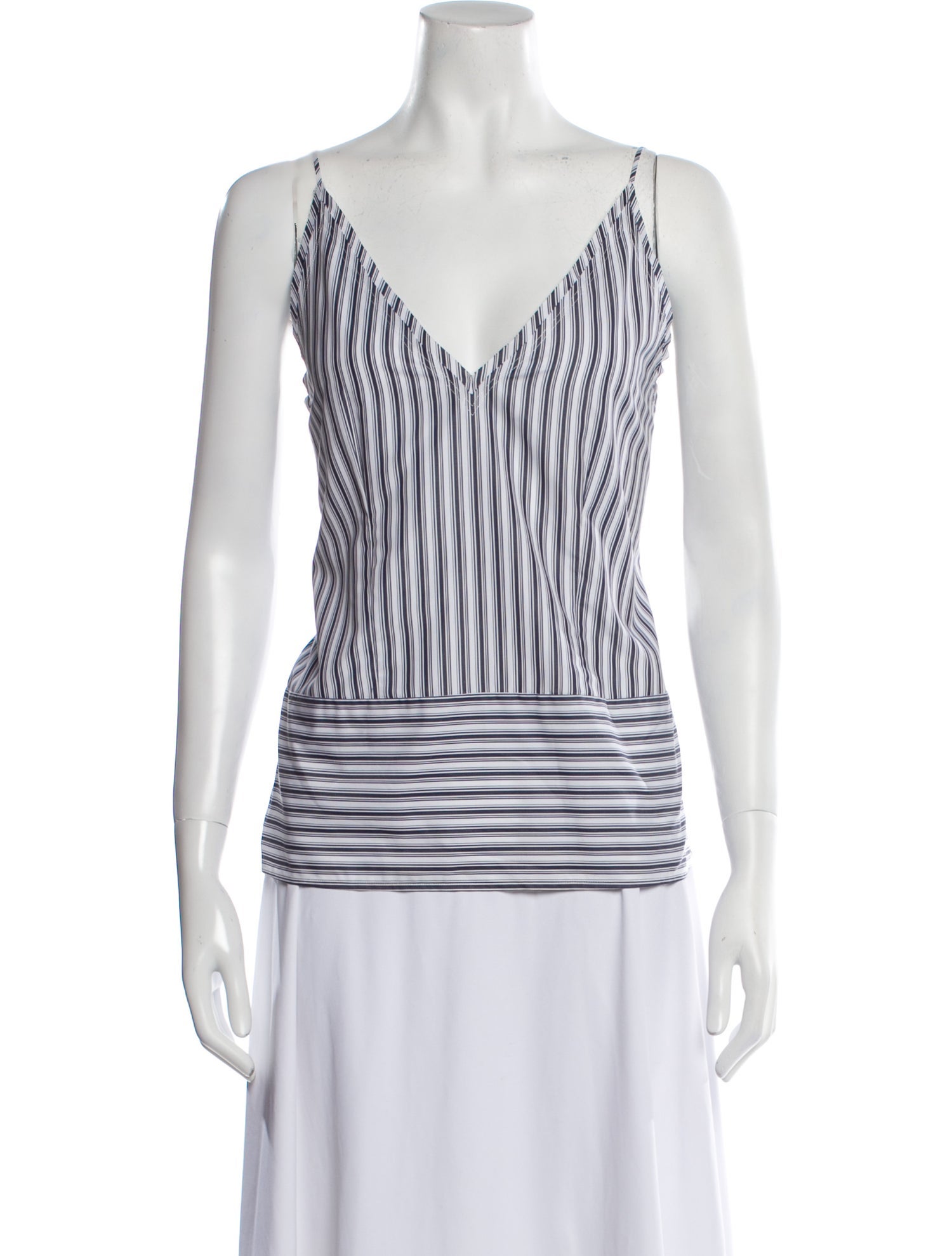 Arias Striped V-Neck Top