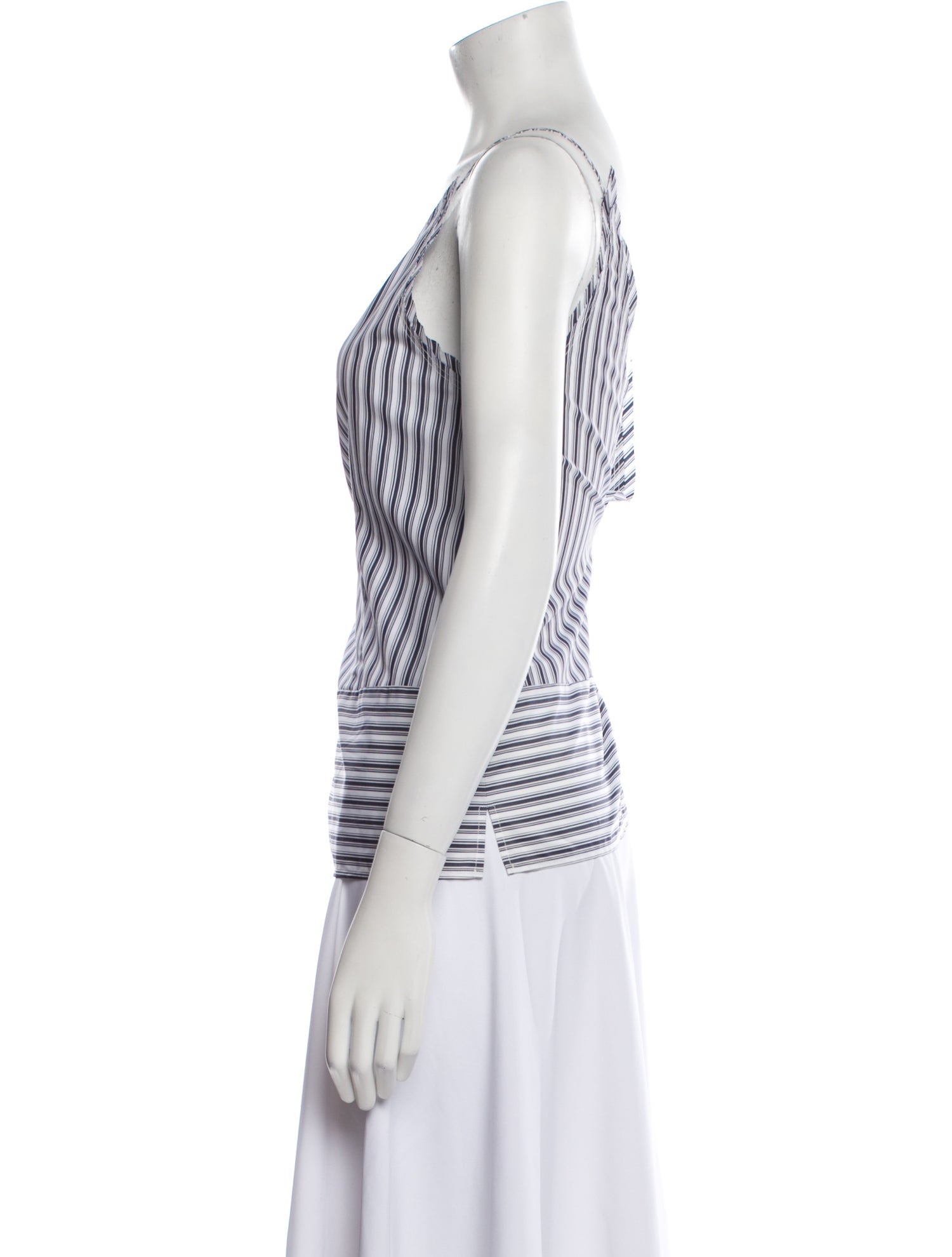 Arias Striped V-Neck Top