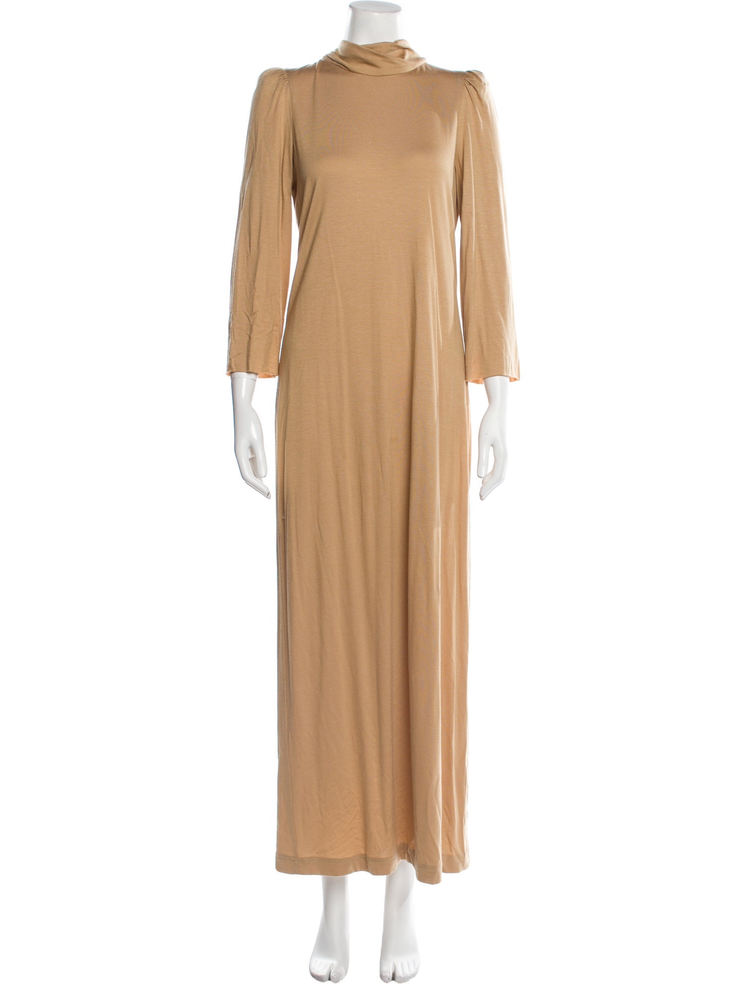 Arias Mock Neck Long Dress