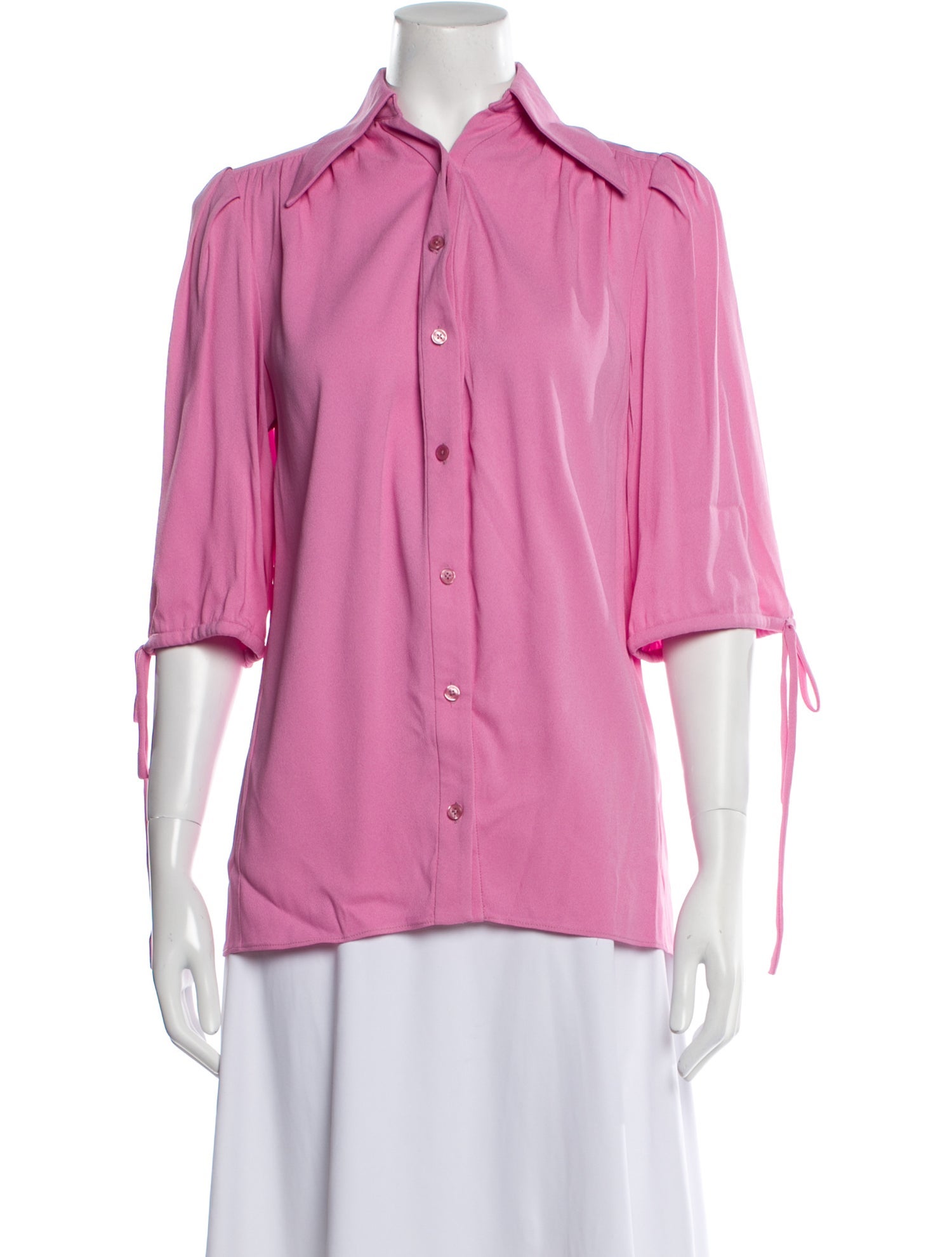 Arias Three-Quarter Sleeve Button-Up Top