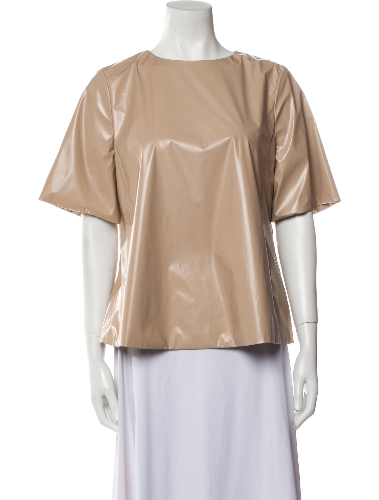 Arias Bateau Neckline Short Sleeve Blouse