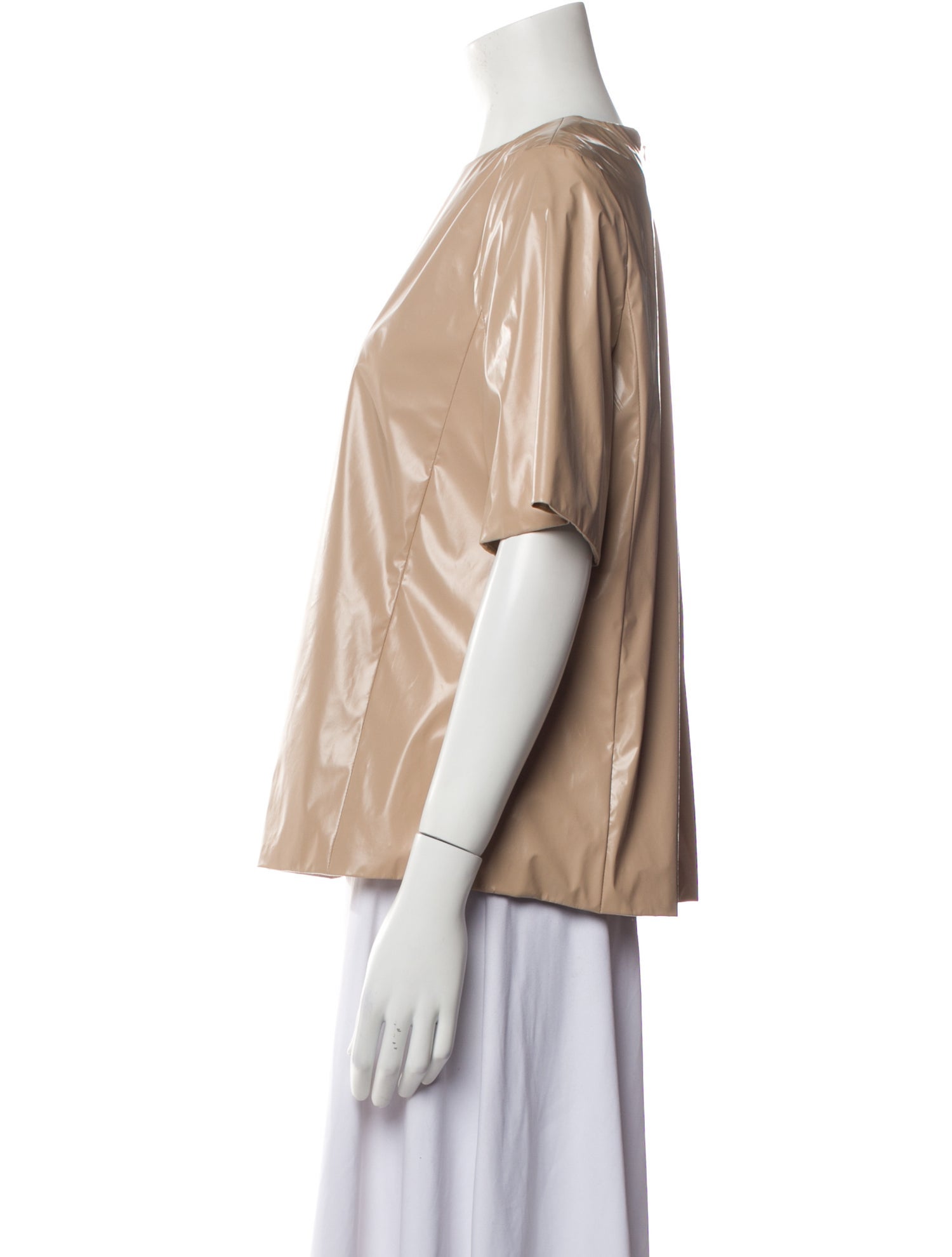 Arias Bateau Neckline Short Sleeve Blouse