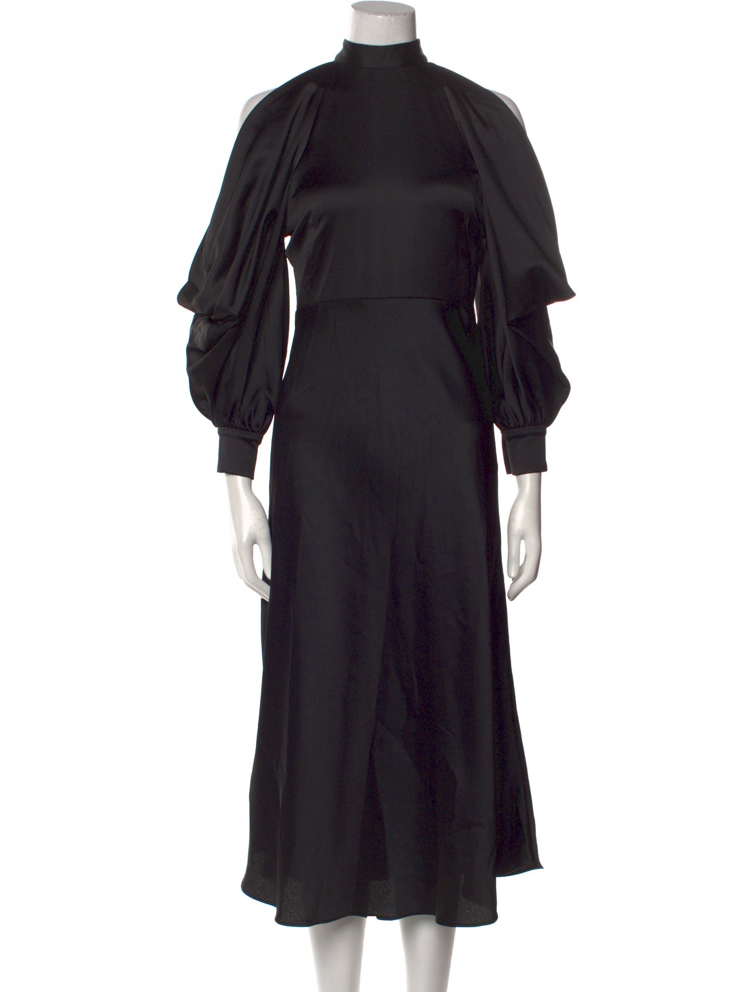 Arias Mock Neck Midi Length Dress