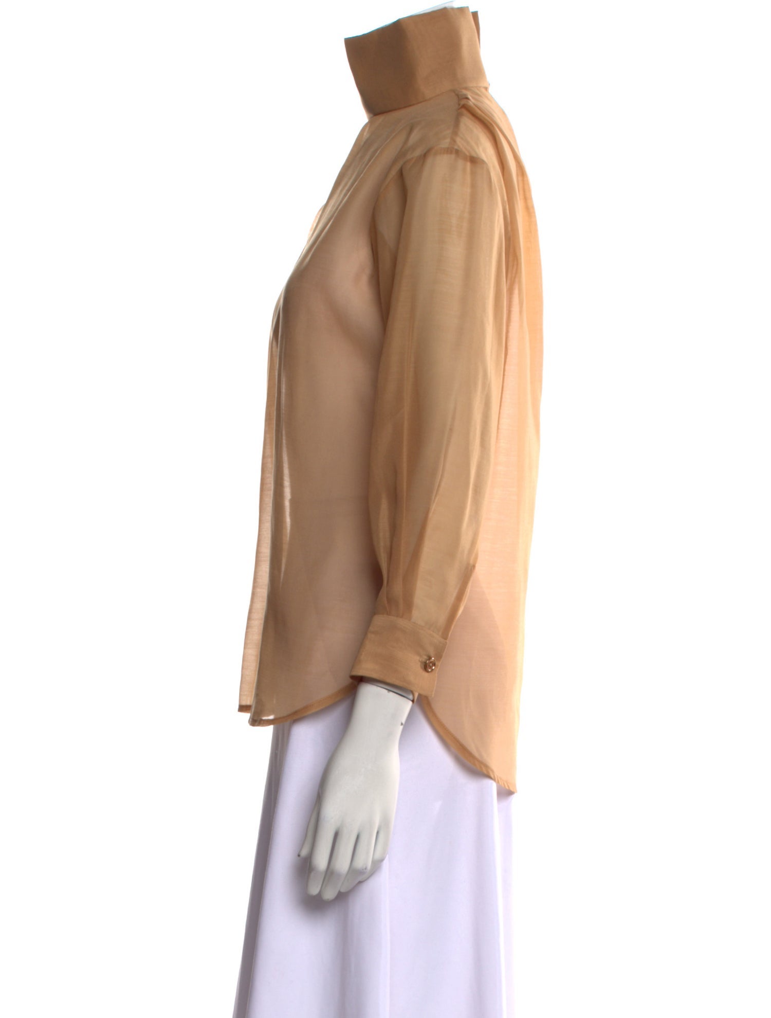 Arias Mock Neck Three-Quarter Sleeve Blouse