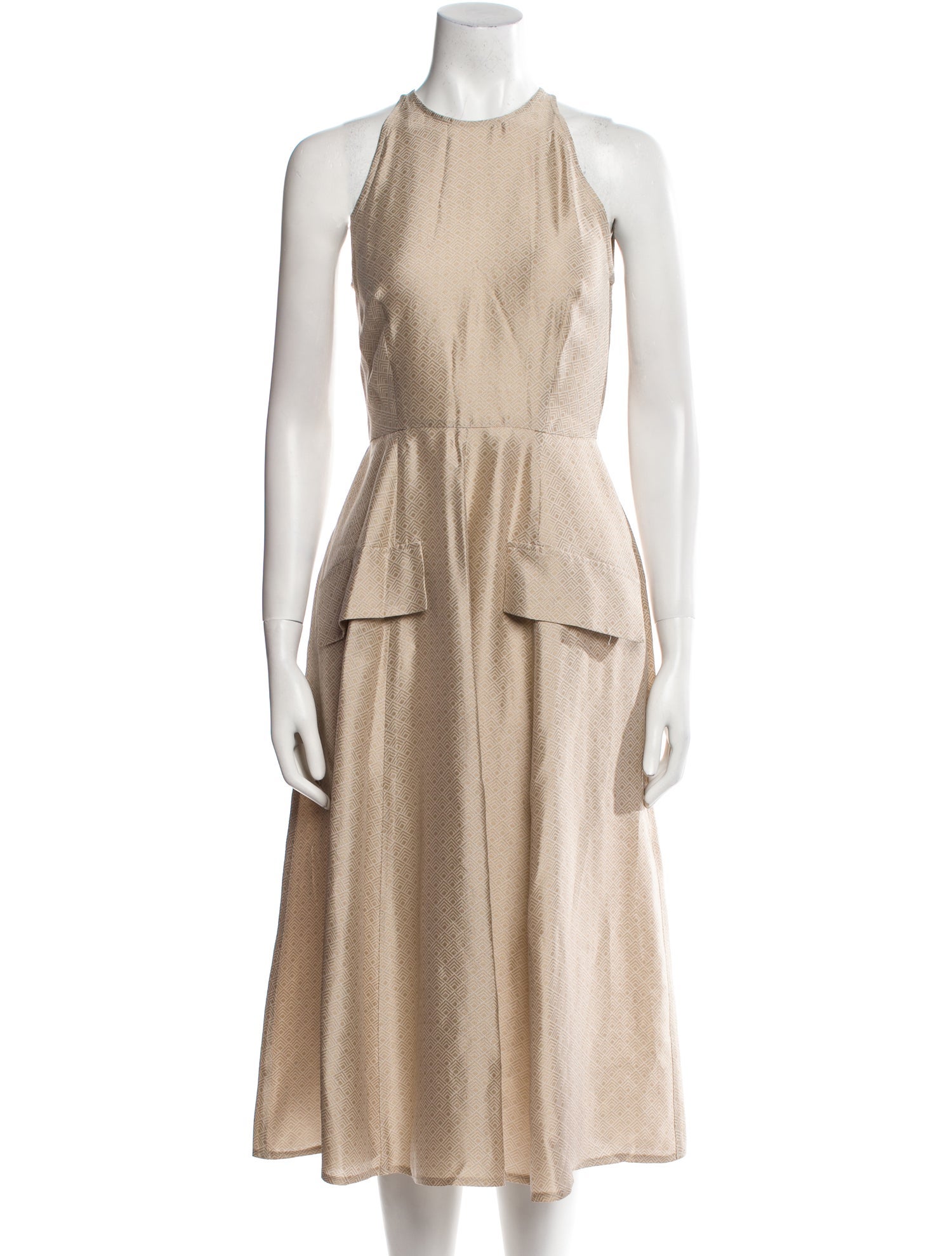 Arias Crew Neck Midi Length Dress