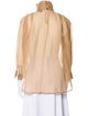 Arias Mock Neck Three-Quarter Sleeve Blouse