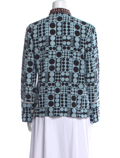 Arias Printed Long Sleeve Button-Up Top