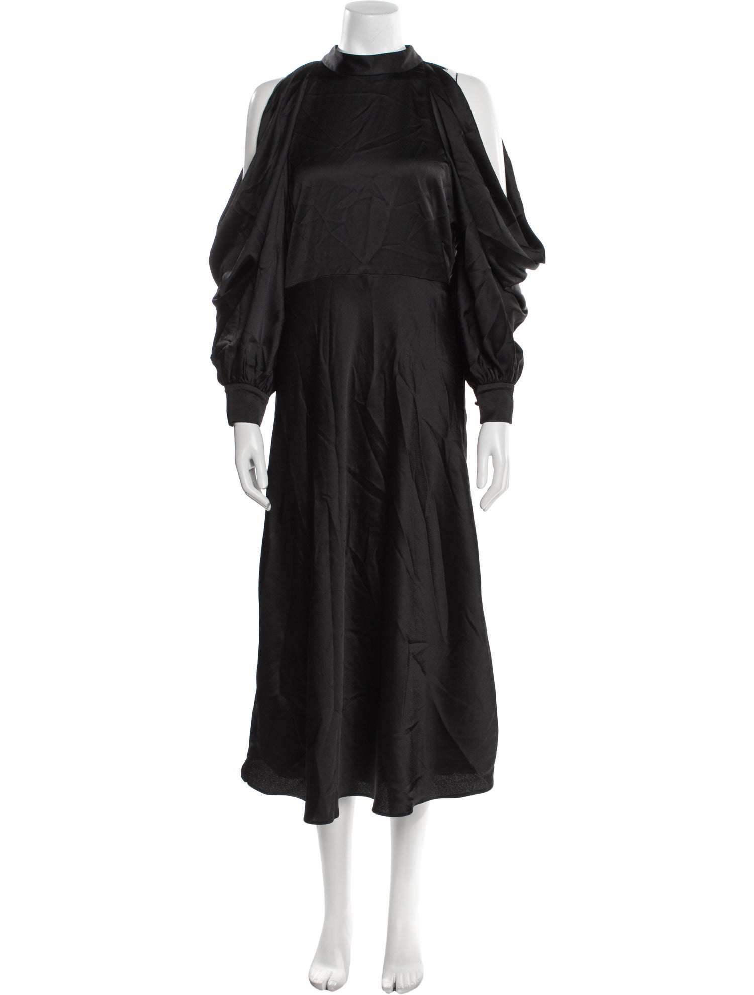 Arias Mock Neck Long Dress