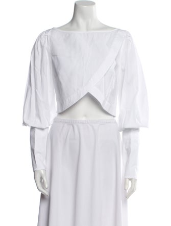 Arias Off-The-Shoulder Long Sleeve Crop Top