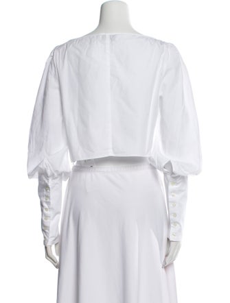 Arias Off-The-Shoulder Long Sleeve Crop Top