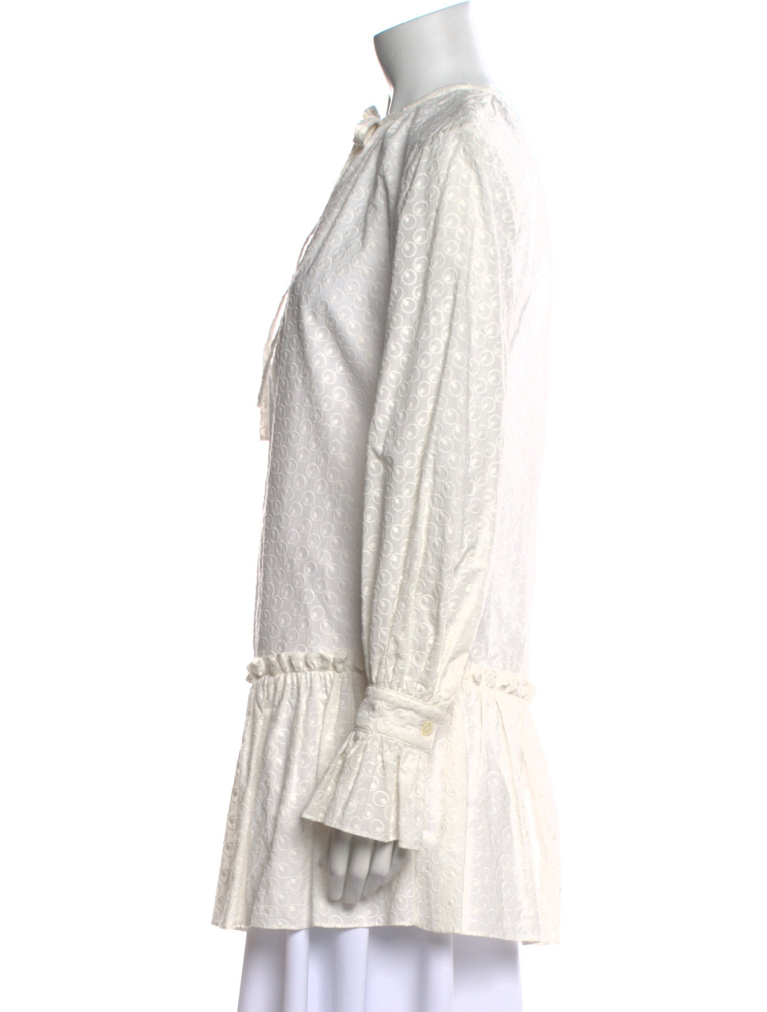 Arias Tie Neck Long Sleeve Tunic