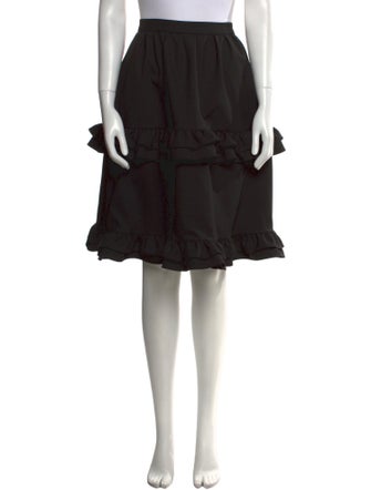 Arias Ruffle Embellishment Knee-Length Skirt