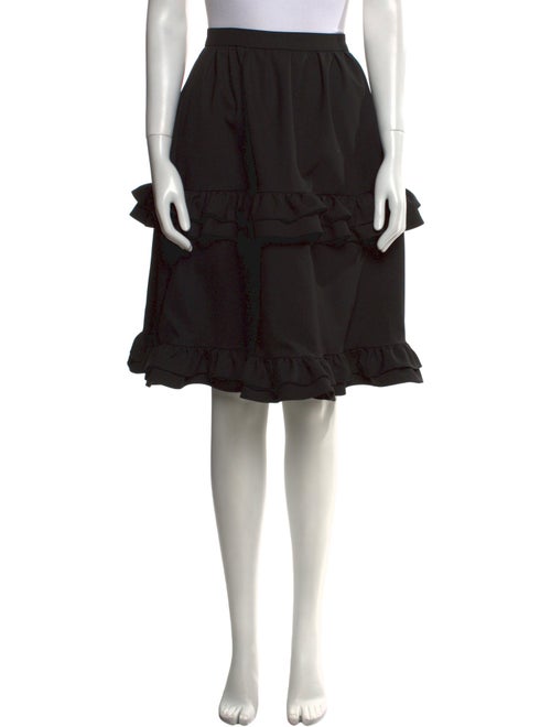Arias Ruffle Embellishment Knee-Length Skirt